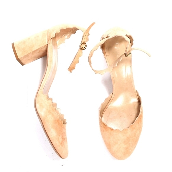 Chloe Pink Scalloped Heels - Picture 13 of 13